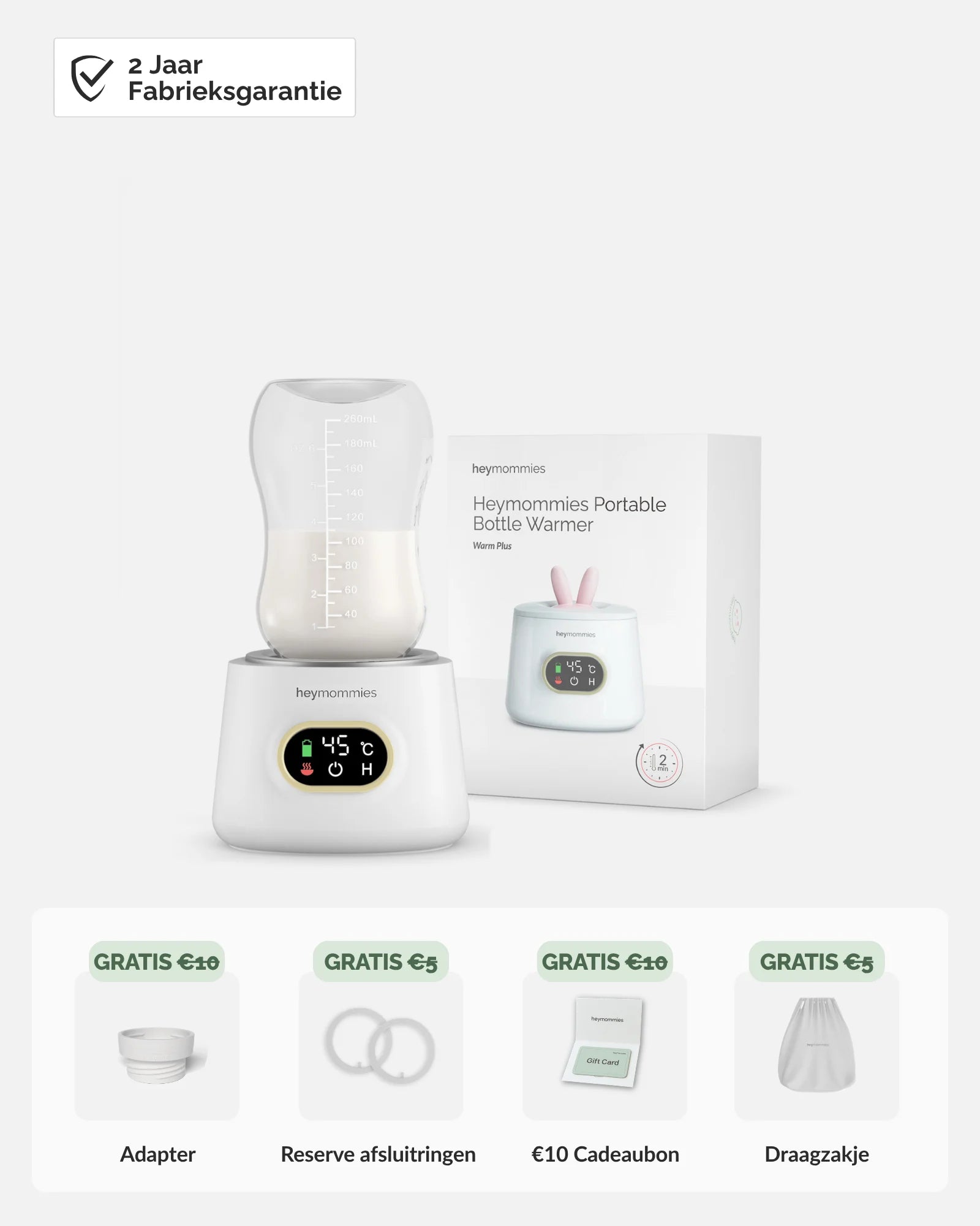 Draagbare Flessenwarmer - Heymommies Warm Plus